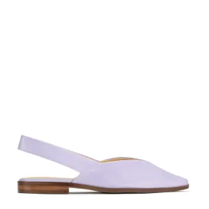 Vine Flat leather Sling Back