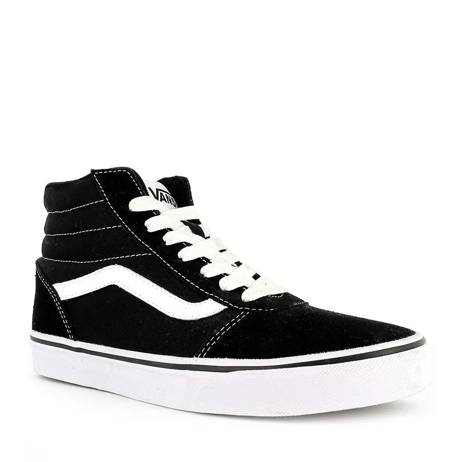 WARD HI (M) - BLACK WHITE SUEDE CANVAS