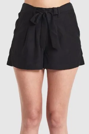 Washed Laforet Black Tencel Short